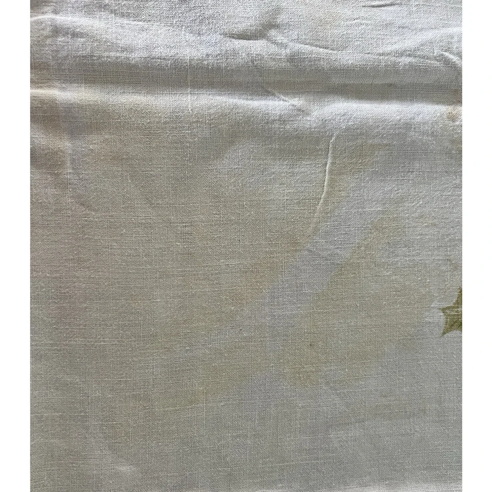 1950s Large Roses & Holly Berries Christmas Linen Tablecloth 86